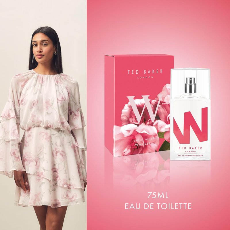 Ted Baker Eau de Toilette Duo Pack - Fruity Floral Rose & Orchid Perfume | Vegan, Long-Lasting, 2 x 2.54 fl oz