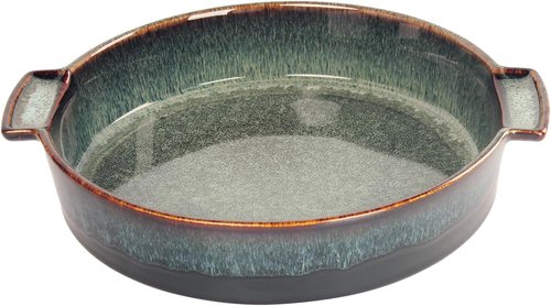Ceramic Casserole Baking Dish - 1.7 Quart Oven Safe Bakeware for Lasagna | Round 10 x 10 Inch