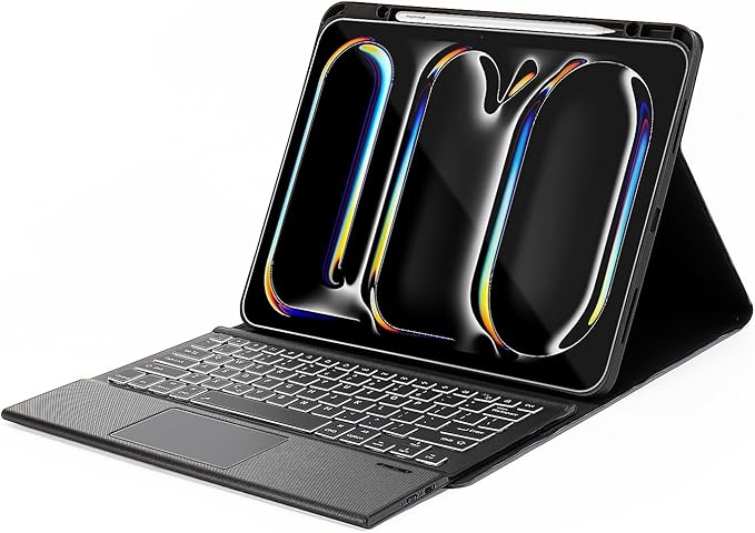 Sahara Navigate Series Bluetooth Keyboard Case with Track Pad for iPad Pro 11" (M4 2024/M5 2025), Black, (TB00402)