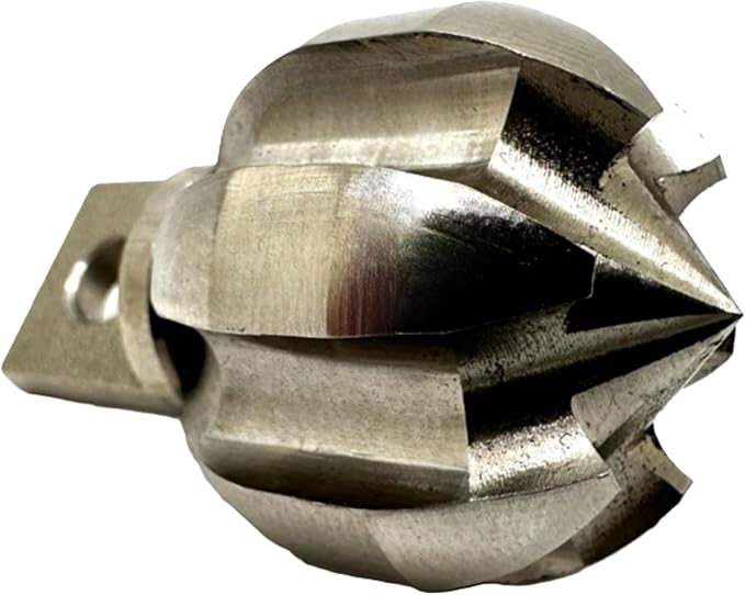 2” Flow Fixer Drain Cleaner Plumbing Snake Cutter Head for 2-1/2" - 3" Pipes, Clears & Scrapes Pipe Inner Walls, Fits 5/8” & 3/4" Cables, for Commercial & Residential Use