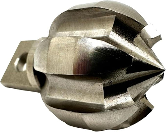 1.2” Flow Fixer Drain Cleaner Plumbing Snake Cutter Head for 1-1/2" - 3" Pipes, Clears & Scrapes Pipe Inner Walls, Fits 3/8”, 1/2" or 9/16” Cables, for Commercial & Residential Use