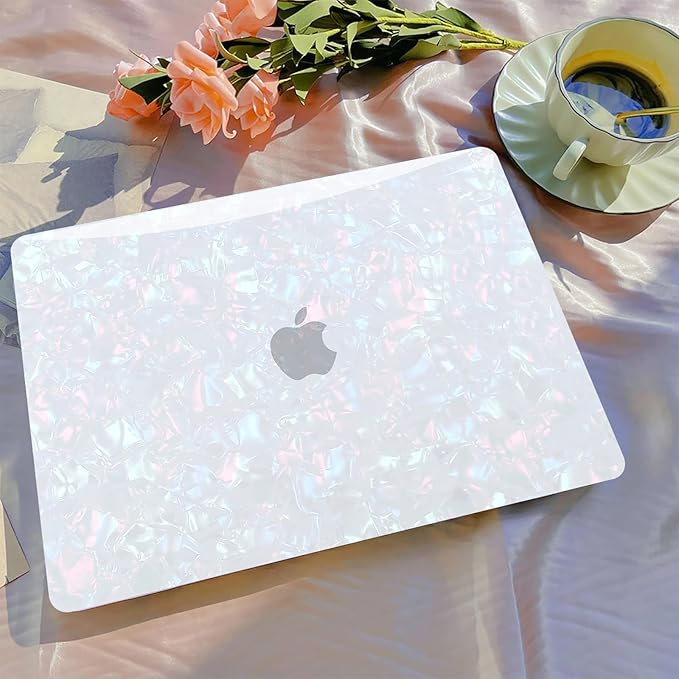 B BELK Compatible with MacBook Pro 14 inch Case 2026-2021 M5 M4 M3 M2 M1 A3426 A3427 A3434 A3112 A3185 A3401 A2918 A2992 A2779 A2442, Plastic Hard Shell+Keyboard Cover+Screen Protector, Shiny Pearl