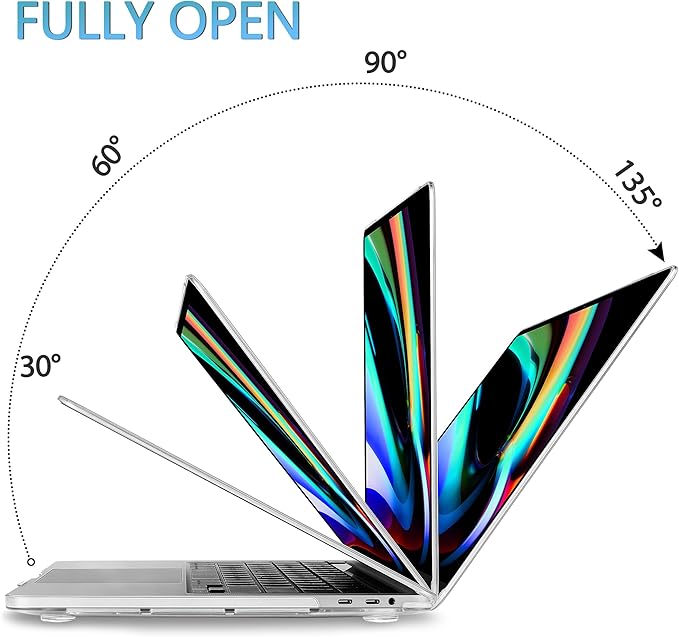 Mektron Designed Case for MacBook Pro 16 Inch A2141 Cover 2019 Release 16" with Liquid Retina Display/Touch ID, Plastic Hard Shell with Keyboard Skin & Screen Protector, Butterfly Flower C077