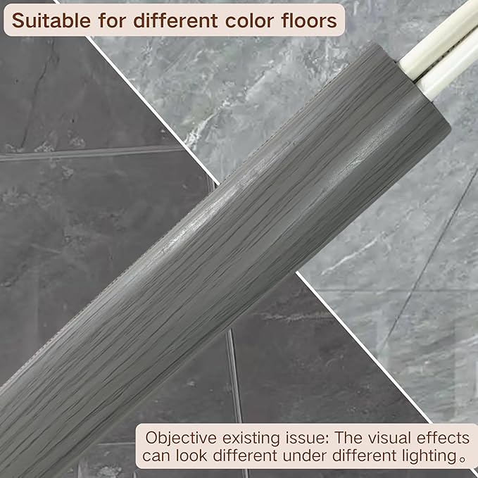 BEIEBIJOB Self Adhesive Floor Cord Cover, Cord Hider Floor, 3.3ft, GrayWood