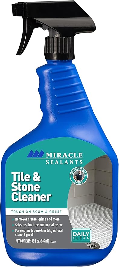 Miracle Sealants Tile & Stone Cleaner Concentrate for Natural Stone, Tile & Grout, 32 oz