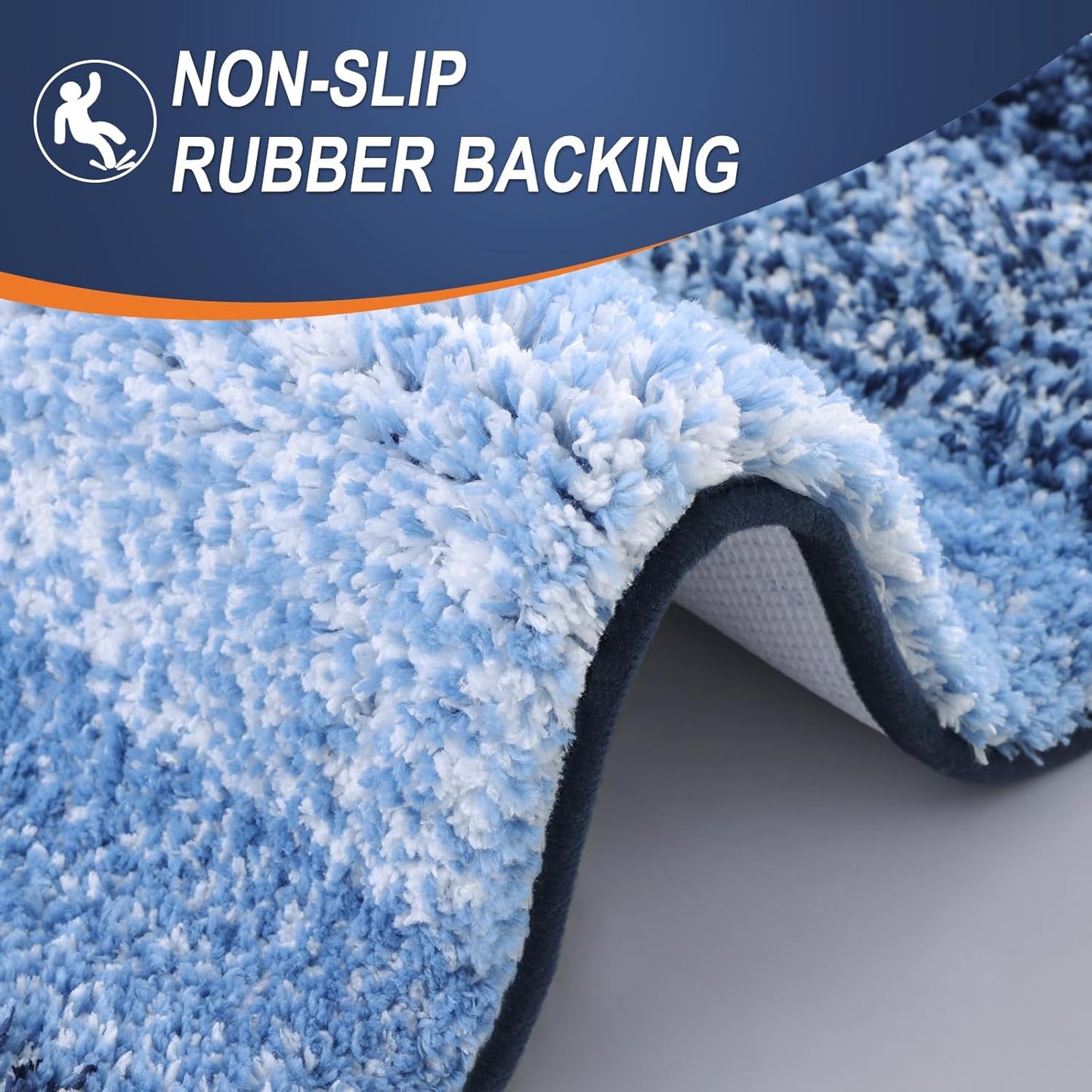 OLANLY Bathroom Rugs | Extra Soft Microfiber Mat 30x20 - Quick Dry, Machine Washable, Navy