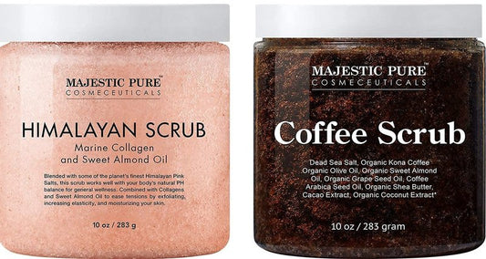 Himalayan Scrub Bundle - Collagen & Coffee Exfoliating Scrub (10 oz Each)