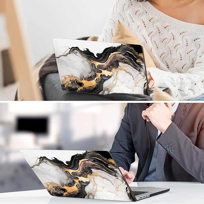 DONGKE Compatible with MacBook Pro 16 Inch Case (2026-2021 Release, M5 M4 M3 M2 M1 Pro/Max Chip), Plastic Hard Shell Cover with Keyboard Cover & Screen Protector for MacBook Pro 16", Abstract Marble