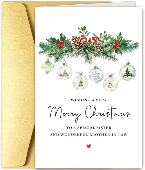 Goroar Christmas Card for Sister and Brother-in-Law | Heartfelt Holiday Greeting Card