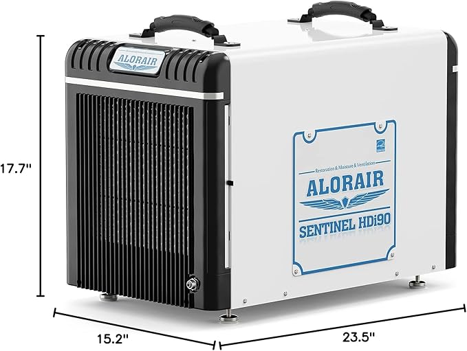 ALORAIR Basement/Crawlspace Dehumidifiers 198 PPD (Saturation), 90 Pints (AHAM), 6 Years Limited Warranty, Condensate Pump, Auto Defrosting, Rare Earth Alloy Tube Evaporator