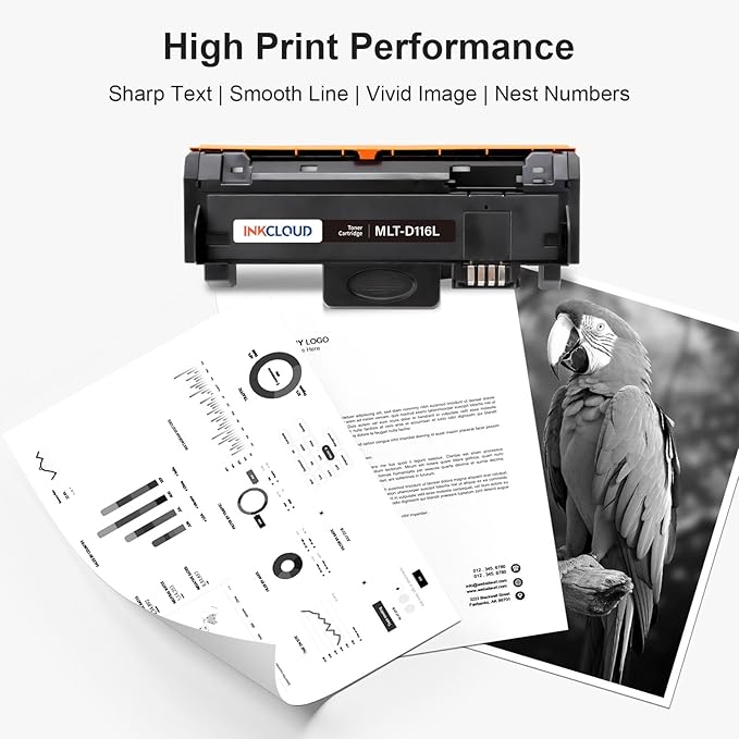 MLT-D116L High Yield 2Black Toner Cartridge Replacement for Samsung 116L D116L MLT D116L Toner Work with Xpress M2625D M2675FN M2676FH M2875FW M2875FD M2885FW M287x Printer