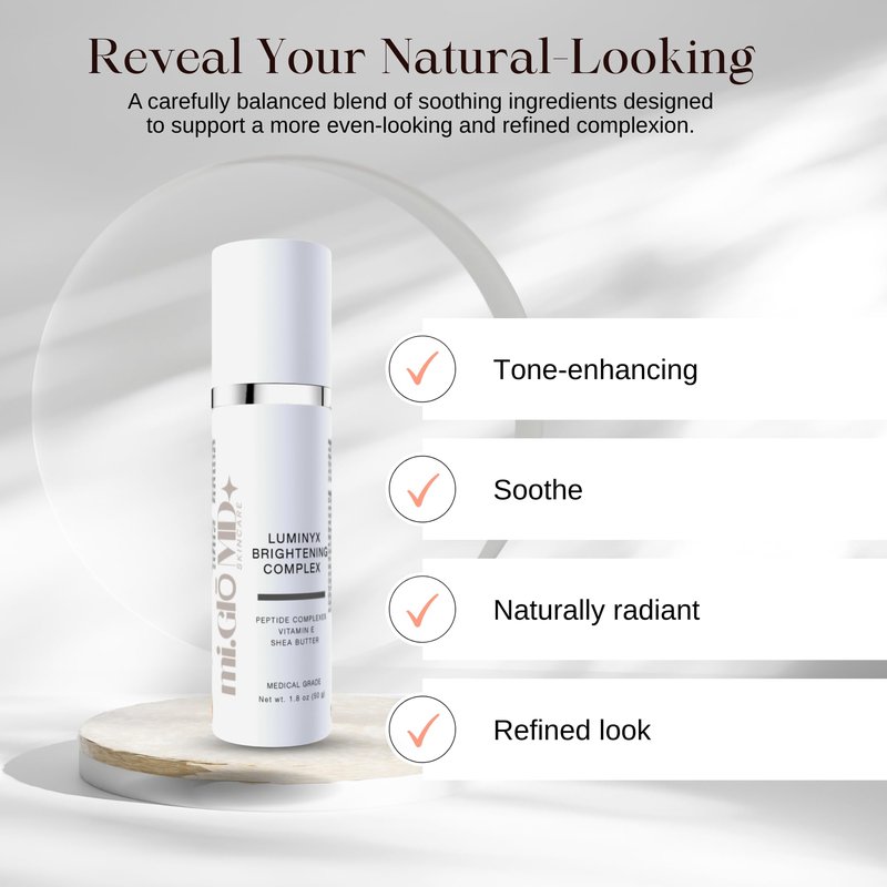 mi.Glo Skincare Luminyx Serum 1.8 oz – Vitamin E Face Serum with Niacinamide, Bakuchiol & Peptides | Beauty Face Care for Smooth-Looking Skin | Korean Skin Care Inspired