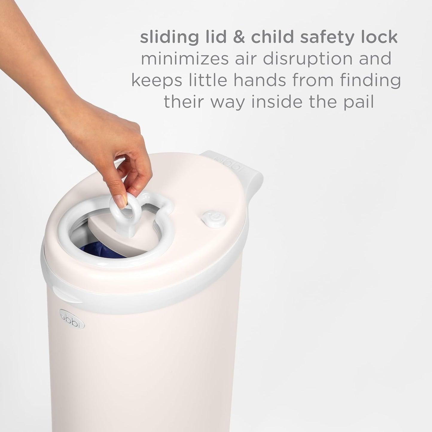 Ubbi Steel Diaper Pail - Odor Locking Design, No Special Bags Needed | Award-Winning Ivory Color