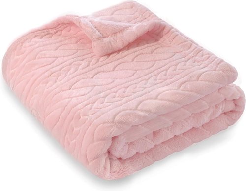 BORITAR 3D Fleece Baby Blanket - Warm & Lightweight Reversible Design for Crib & Stroller | 30x40 Inch, Pink