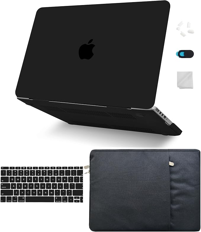 KECC Ultra Thin Case for MacBook Pro 16 inch M5 2026 2025-2021 Release M4 M3 M2 M1 Pro/Max Chip, Lightweight Plastic Hard Shell for MacBook Pro 16.2” + Keyboard Cover + Sleeve, Matte Black