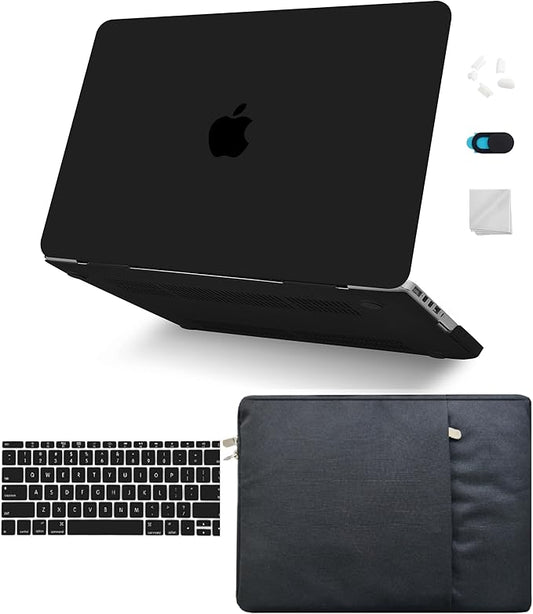 KECC Ultra Thin Case for MacBook Pro 16 inch M5 2026 2025-2021 Release M4 M3 M2 M1 Pro/Max Chip, Lightweight Plastic Hard Shell for MacBook Pro 16.2” + Keyboard Cover + Sleeve, Matte Black