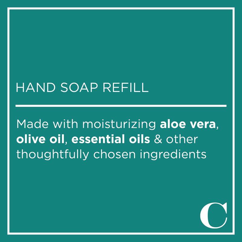 Caldrea Hand Soap Refill, Aloe Vera Gel, Olive Oil and Essential Oils to Cleanse and Condition, Ginger Pomelo Scent, 32 oz