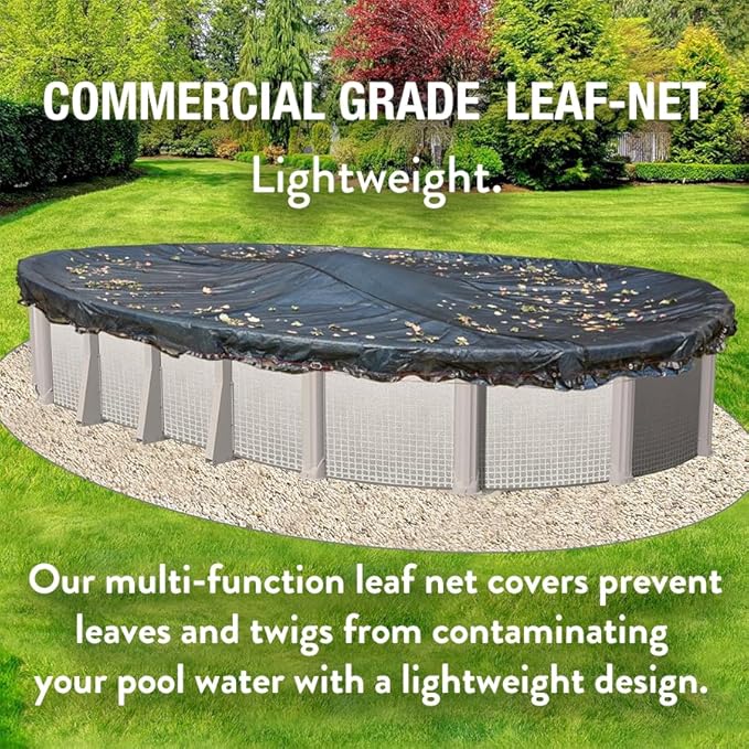 Doheny’s Professional Grade Leaf Nets for Above Ground Pools – 18' x 34' Oval – Makes Clean-Ups Fast – Lightweight, Versatile & Durable – Keeps Leaves Out