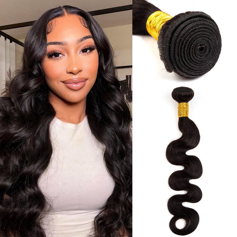 Human Hair Bundles Body Wave Natural Color, 22 Inch - 1 Bundle, Antousha Body Wave Bundles Human Hair 12A Unprocessed Brazilian Virgin Wavy Bundles for Black Women