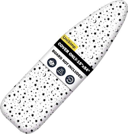 UniSimp Ironing Board Cover - Extra Thick Natural Cotton, Scorch & Stain Resistant | 15"x54" Nightfall