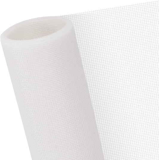 40"x118" Window Screen Mesh, Fiberglass Window Screen, Screen Door Mesh, Windows Screens and Screen Door Replacement, Patio Screen Mesh- White