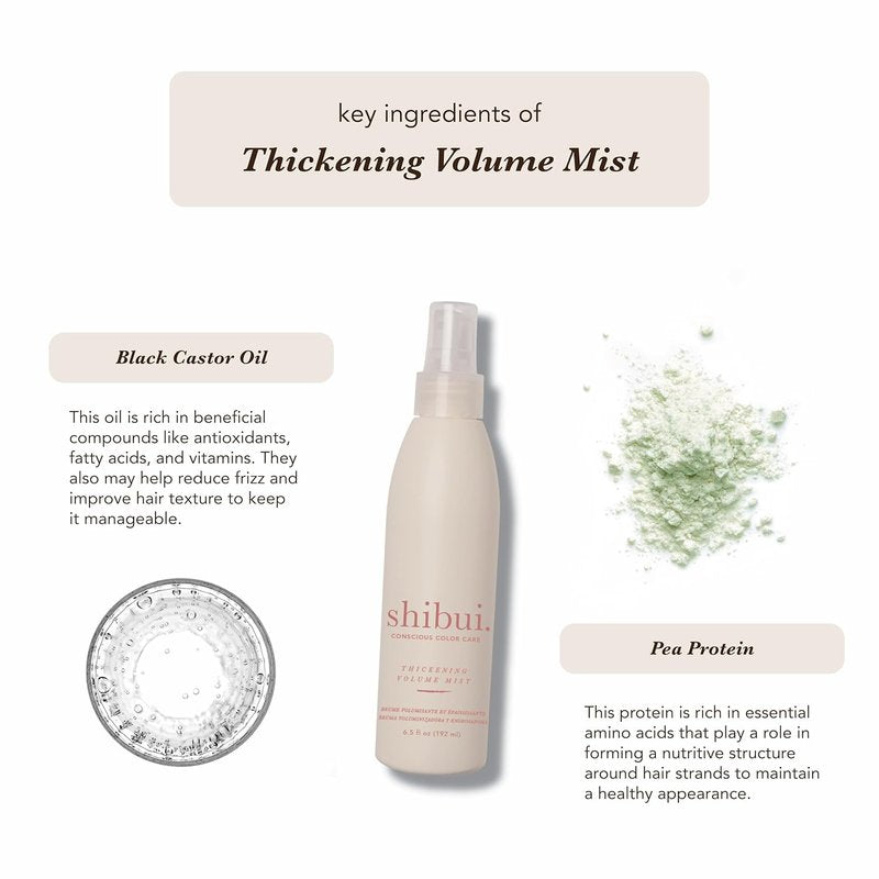 Thickening Volumizing Mist - Adds Volume, Bounce & Shine | Color-Safe, Vegan, Sulfate-Free, 6.5 Fl Oz