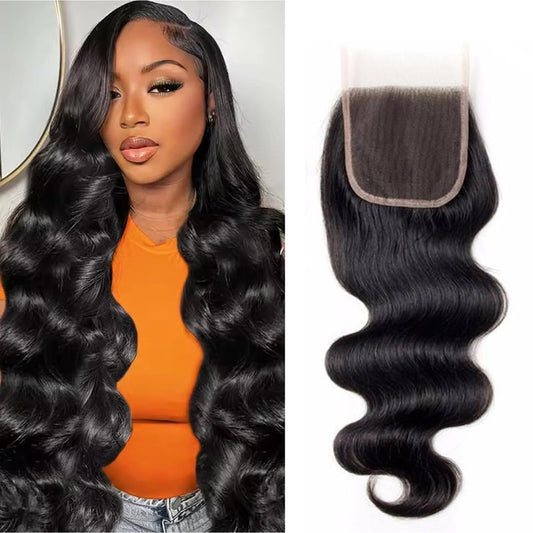 Lace Frontal Closure Deep Wave 13x4 Frontal HD Lace 14 Inch Brazilian Curly Virgin Human Hair Extensions Pre Plucked with Baby Hair Natural Black