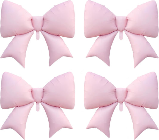 Skiennix 38-Inch Giant Pink Bow Balloons - Perfect for Birthday, Bachelorette & Wedding Celebrations