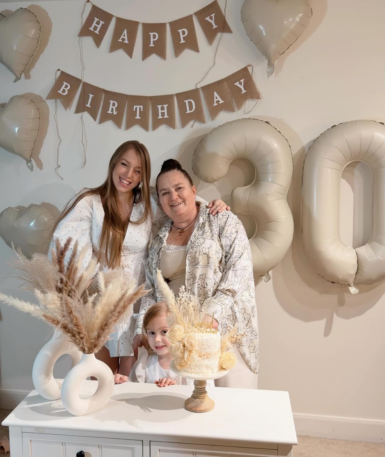Regine Switzerland Cream Number Balloon - 40 Inch Celebration Decor for Birthdays | Elegant 0 Design