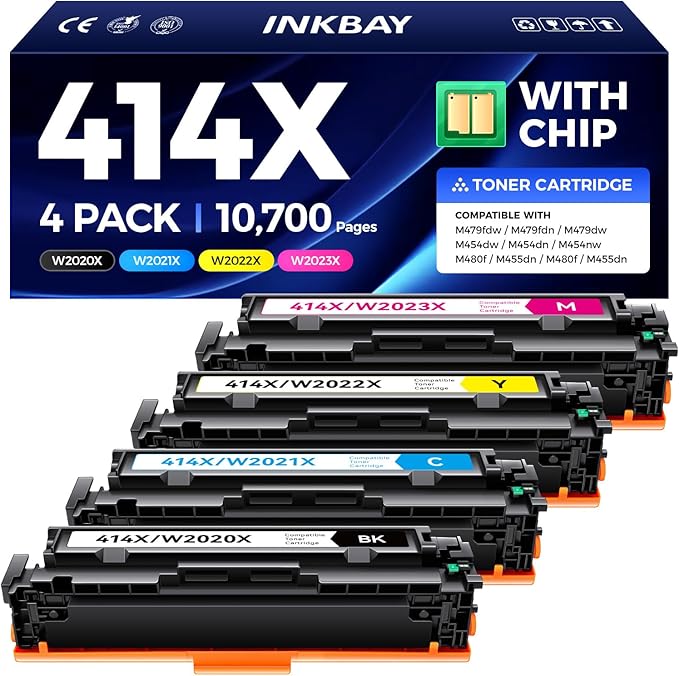 INKBAY 414X Toner Cartridge 4-Pack