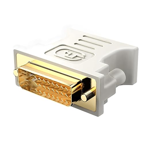 biaze DVI to VGA Cable Male to Female Adapter White (DVI24+5)