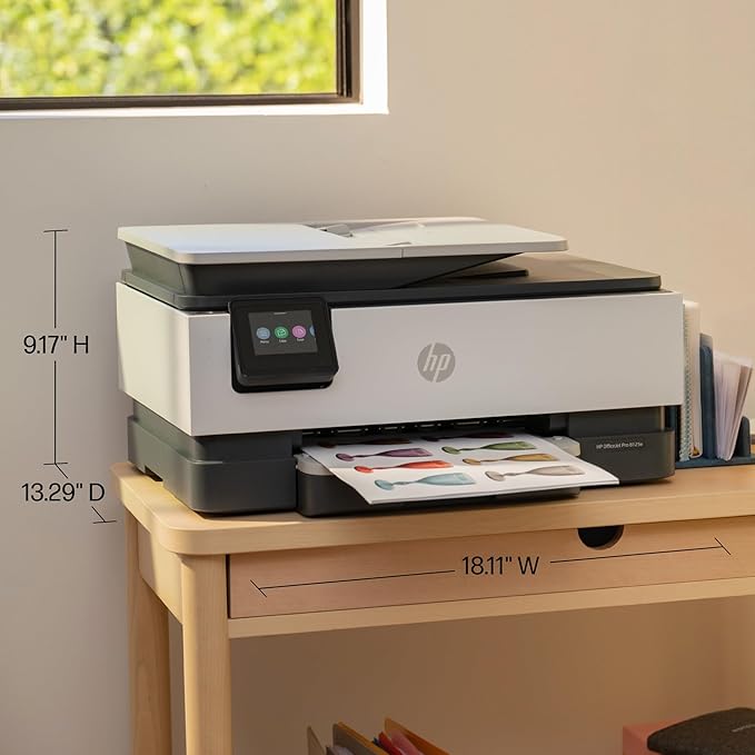 HP OfficeJet Pro 8125e Wireless All-in-One Color Inkjet Printer, Print, scan, Copy, ADF, Duplex Printing Best-for-Home Office, 3 Month Instant Ink Trial Included, AI-Enabled (405T6A)