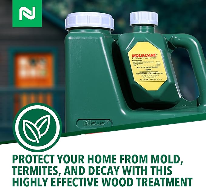 Bora-Care with Mold-Care Moldicide Concentrate, Wood Protection Against Mold, Termites, and Decay, Long-Lasting Residual Protection, 1 Gallon