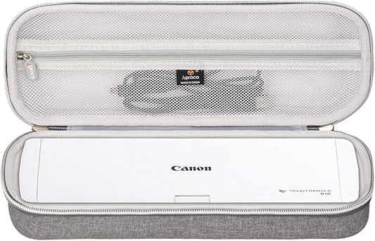 Aproca Case Compatible with Canon ImageFORMULA R10 / ImageFORMULA P-215II Portable Document Scanner, Hard Storage Bag for Accessories -Grey (Case Only)