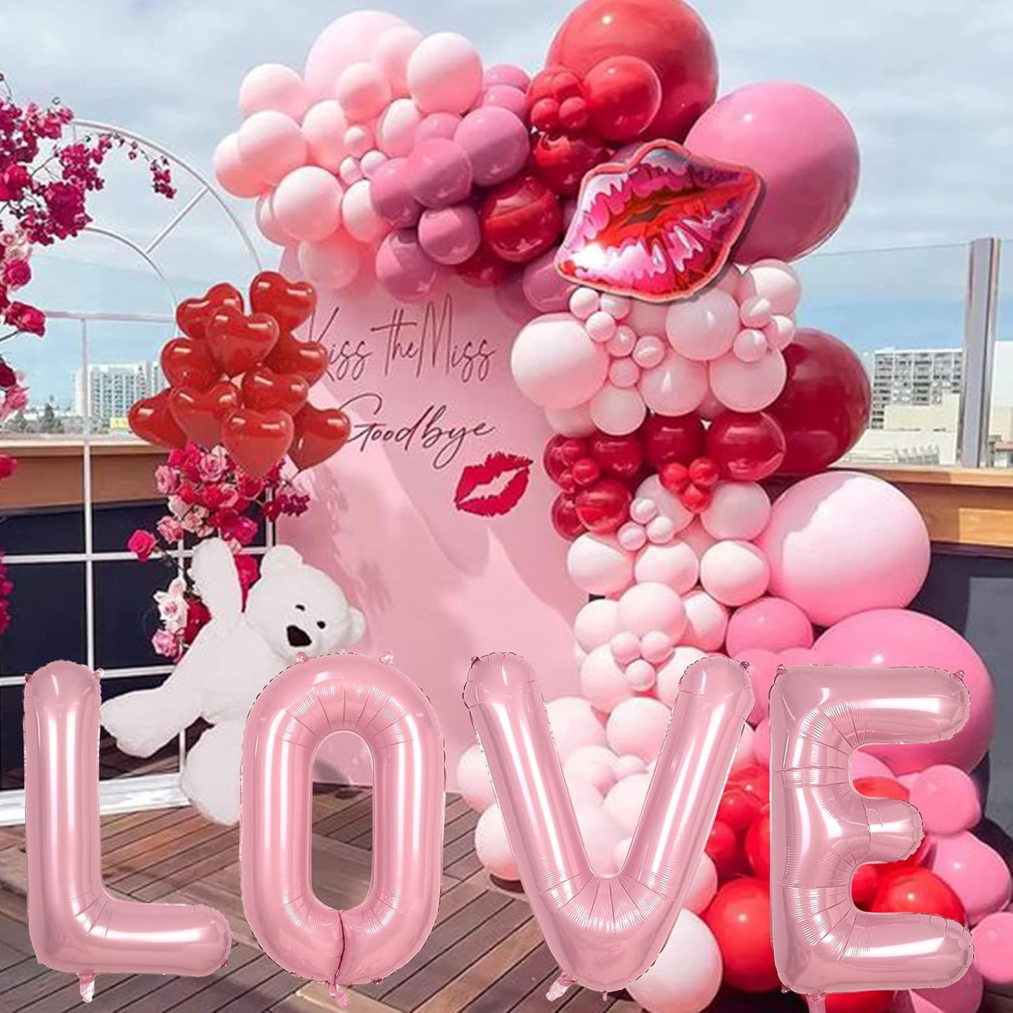 Regine Switzerland 40-Inch Pearl Pink Large Letter Balloons - Self-Inflating Mylar Alphabet for Girls' Birthday & Anniversary Decor