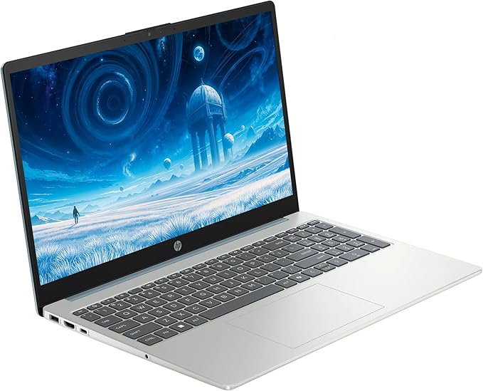 HP 15.6" FHD Touchscreen Laptop, 8GB RAM, 512GB Storage (256GB SSD+256GB Docking Station Set), Intel Core i3-N305 (8-Core), Windows 11 with Copilot AI, SageNova Earphones, Moonlight Blue