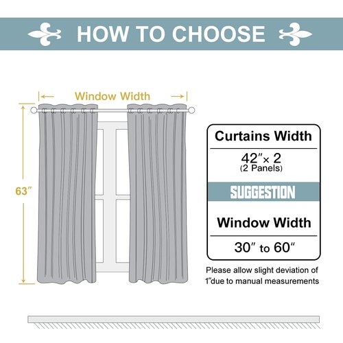 ChrisDowa Grommet Blackout Curtains for Bedroom and Living Room - 2 Panels Set Thermal Insulated Room Darkening Curtains (Brown, 42W x 63L)