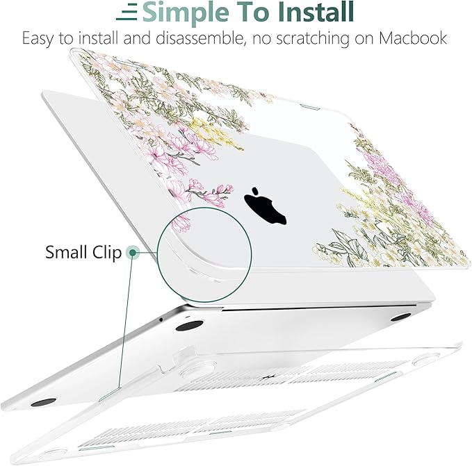 TWOLSKOO Compatible with MacBook Air 13 inch Case M5 2026 M4 2025 M3 M2 2024-2022 A3449 A3240 A3113 A2681, Plastic Hard Shell & Keyboard Cover for MacBook Air 13.6 inch Case, Mobilnoe