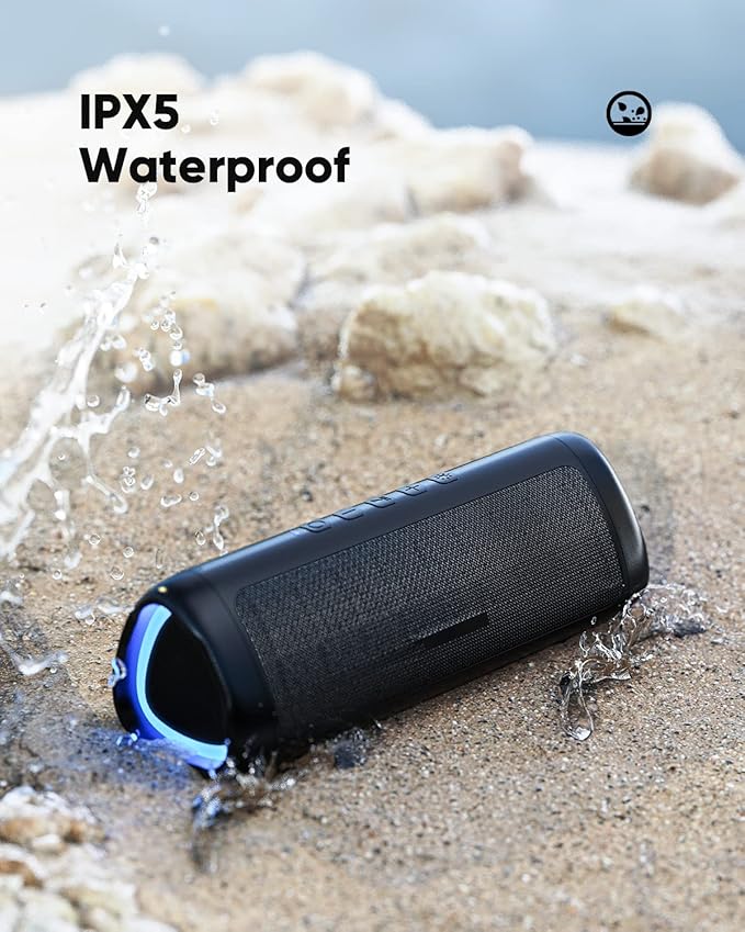 Bluetooth Speaker, 20W HD Sound, Portable Wireless, IPX5 Waterproof, Up to 24H Playtime, TWS Pairing, for Home/Party/Outdoor/Camping/Beach Essentials, Electronic Gadgets, Birthday Gift (Black)