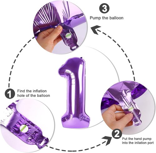 Balloon 15 Number - 40 Inch Purple Foil Balloon for 15th Birthday & Anniversary Celebrations
