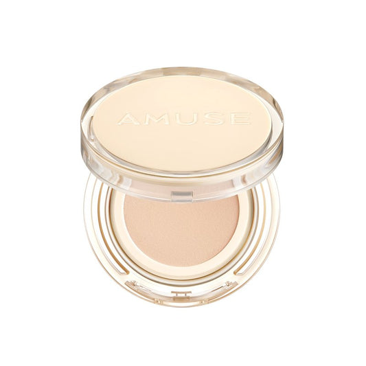 AMUSE SEOUL Dew Jelly Vegan Cushion Foundation (03 HONEY) - Full Coverage, Dewy Glow Finish, Lightweight, Long Lasting, Firming Texture, All Skin Types, Vegan, Korean Makeup