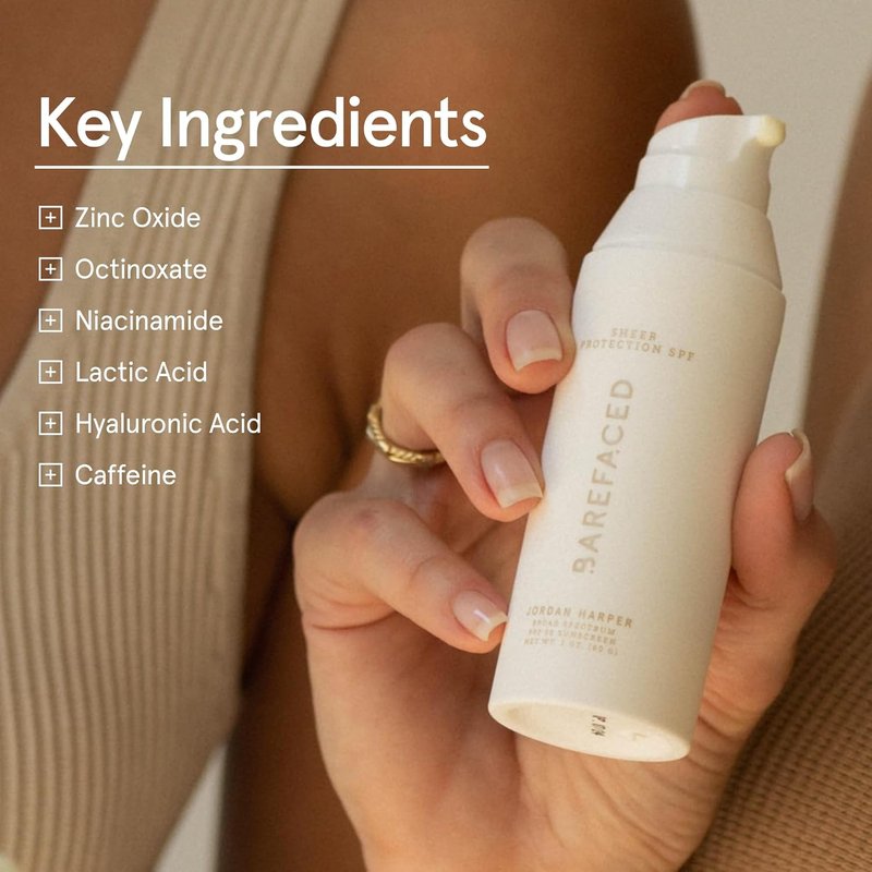 Sheer Protection SPF 50+ | Broad-Spectrum Face Sunscreen with Zinc Oxide, Niacinamide & Hyaluronic Acid - Oil-Free Hydration & Anti-Aging (60ml)