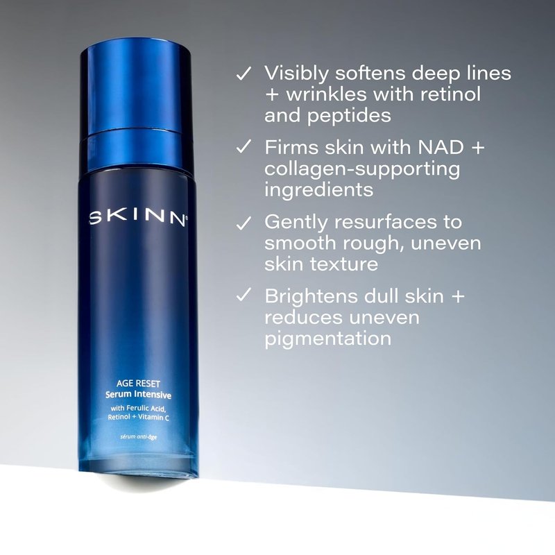 SKINN Deep Wrinkle Facial Serum - Intensive Anti-Aging Serum with Retinol & Vitamin C | Hydrating for Fine Lines