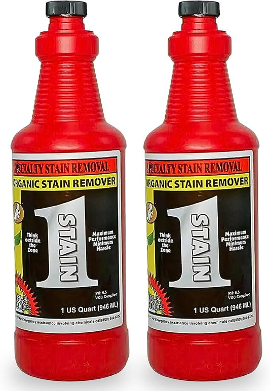 Pro's Choice Stain 1, Effective & Incredible Spot Remover for Fabric, Organic Stain Remover Laundry Cleaner, Grease & Spot Cleaner for Clothes, Use as Stain Treater Spray for Carpet & Couch, 2 Pack