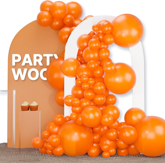 PartyWoo Orange Balloons - 120pcs Matte Fall Balloon Arch Kit | 18", 12", 10", 5" for Thanksgiving & Baby Showers