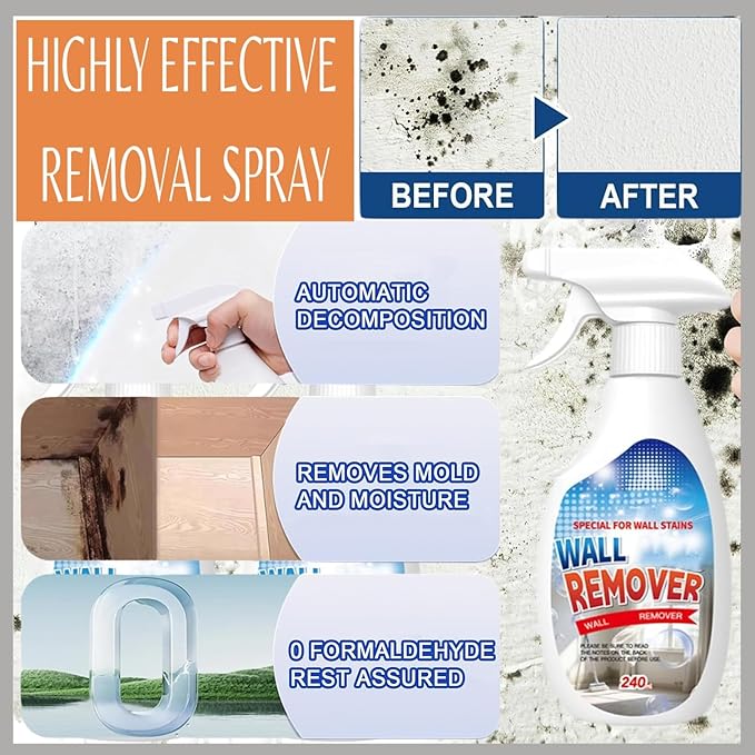 Heavy-Duty Kitchen Degreaser Foam Cleaner,Highly Effective Removal Spray,Dirt, Dust And Stain Remover,Wall Multi functiona Foam Cleaner Spray (2, 240ML)