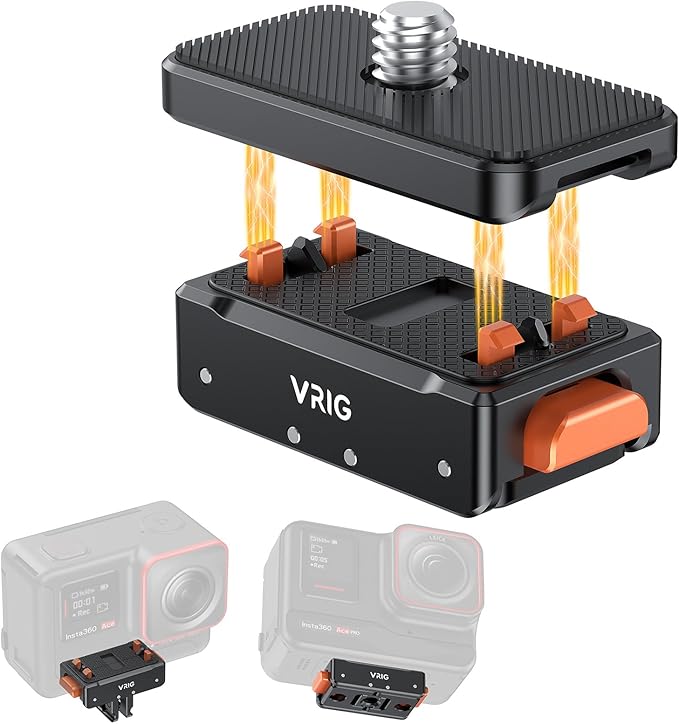 VRIG Magnetic Base for Insta360 Ace/Ace Pro Magnetic Quick Release Adapter Tripod Adapter Mount with Ace Pro 2/ X5/ X4 Air/ X4/ X3/ X2/ ONE RS