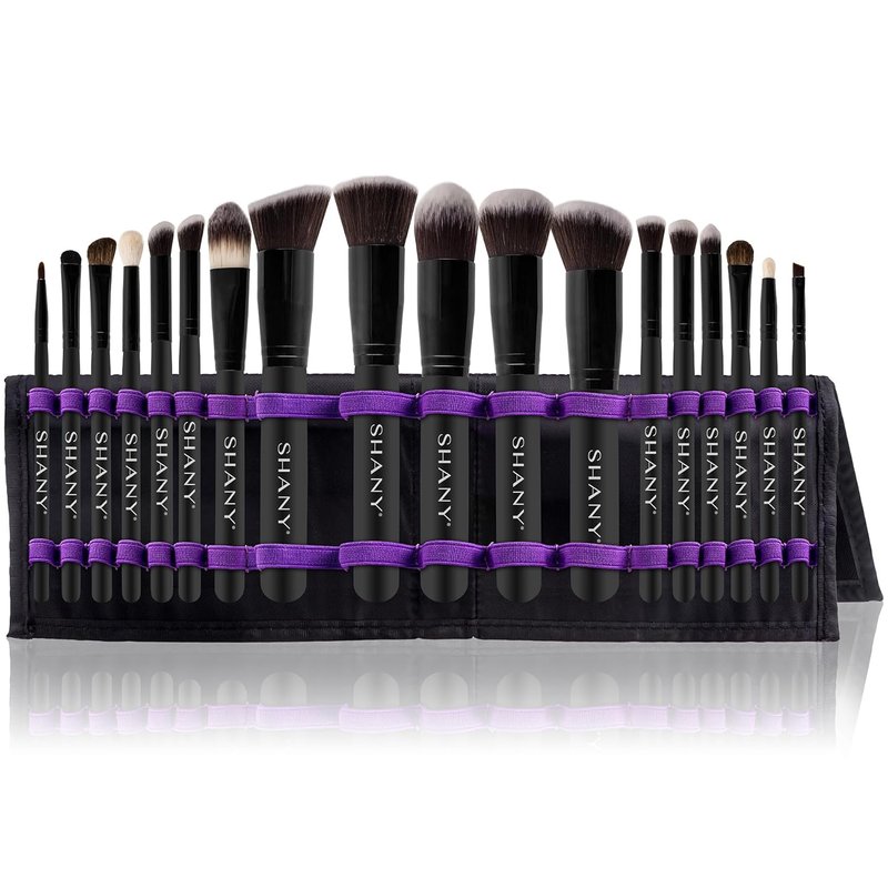 Artisan Kabuki Makeup Brush Set - 18 Pcs Complete Set with Convertible Holder | Premium Quality Brushes