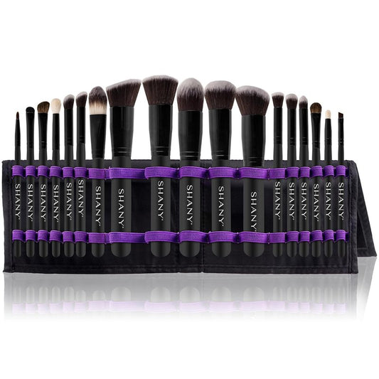 Artisan Kabuki Makeup Brush Set - 18 Pcs Complete Set with Convertible Holder | Premium Quality Brushes