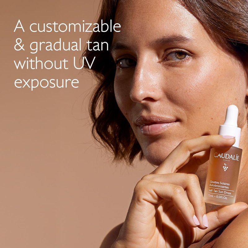 Caudalie Self-Tan Sun Drops - Hydrating Face Tanning Drops for Customizable Gradual Tan | 15 mL